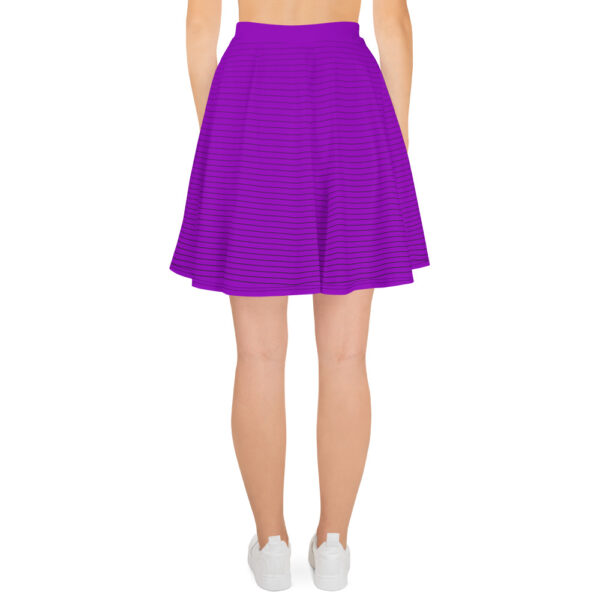 Purple Stripes Skater Skirt - Image 2