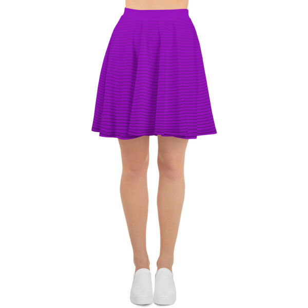 Purple Stripes Skater Skirt