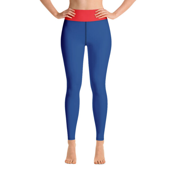 Red and Blue Yoga Leggings