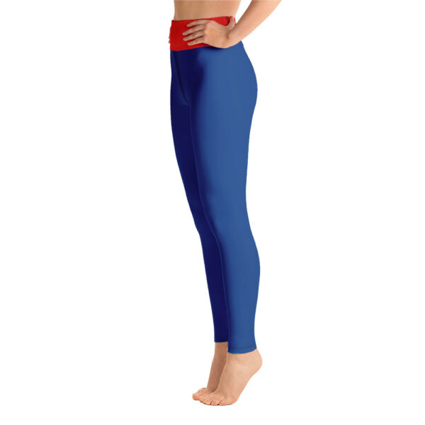 Red and Blue Yoga Leggings - Image 2