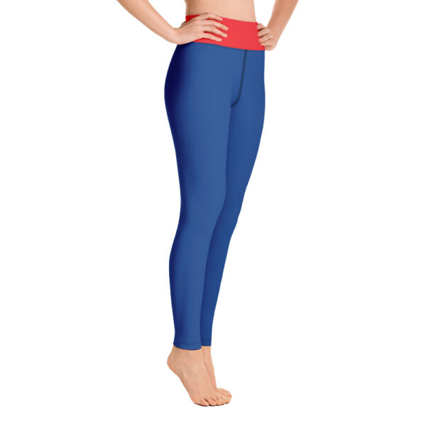 Red and Blue Yoga Leggings - Image 3